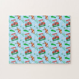 Weihnachtsfest mit Rentiermuster Puzzle