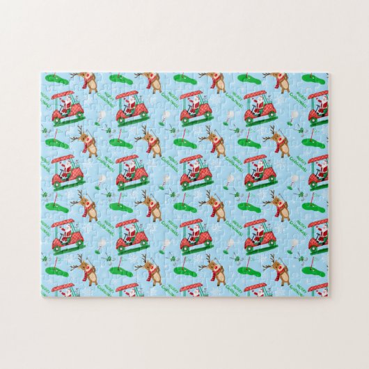 Weihnachtsfest mit Rentiermuster Puzzle (Horizontal)