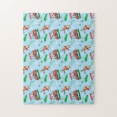 Weihnachtsfest mit Rentiermuster Puzzle (Vertikal)