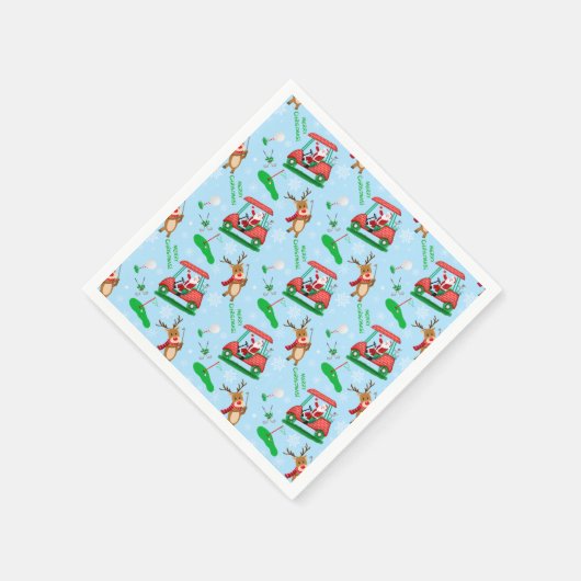 Weihnachtsfest mit Rentiermuster Serviette (Ecke)