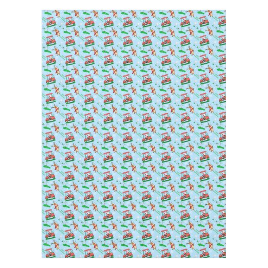 Weihnachtsfest mit Rentiermuster Tischdecke (Vorderseite)