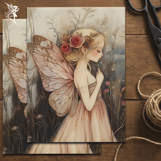 Weihnachtsfest mit Rosa Rose Seidenpapier