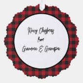 Weihnachtsfest mit Rotem Scarf Ornament Karte (Rückseite)