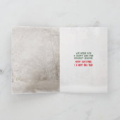 Weihnachtsfest mit Weihnachtsmannmütze Feiertagskarte (Innenseite)