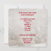 Weihnachtsfest mit Weihnachtsmannmütze Party Einladung (Rückseite)