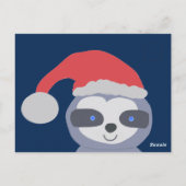 Weihnachtsfest mit Weihnachtsmannmütze Postkarte (Rückseite)