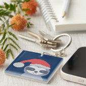 Weihnachtsfest mit Weihnachtsmannmütze Schlüsselanhänger (Vorderseite rechts)