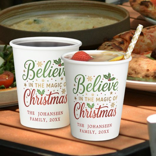 Weihnachtsfest Modernes Party Rote Typografie Pappbecher