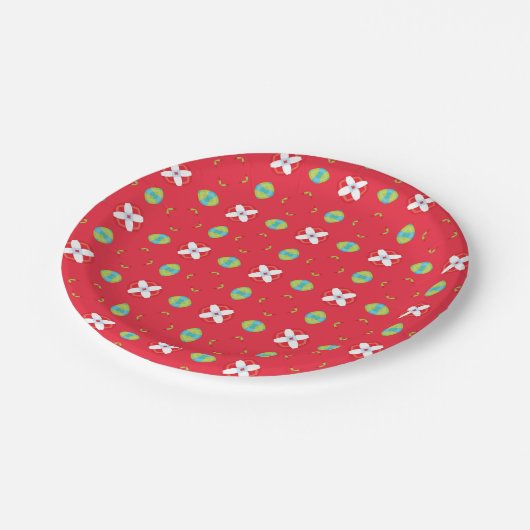 Weihnachtsfest Muster 02 - Pappteller (Schrägansicht)