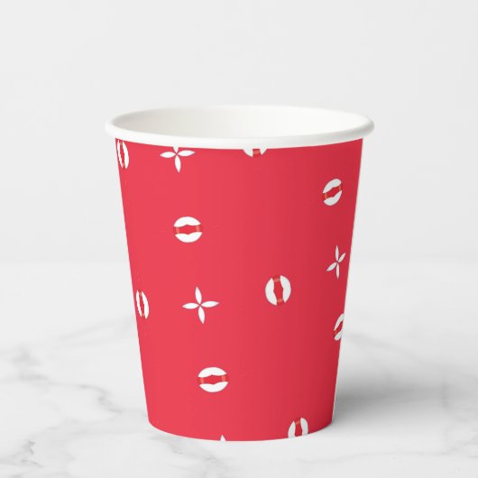 Weihnachtsfest Muster 09 - Pappbecher (Rückseite)