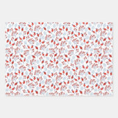 Weihnachtsfest Muster Bird Star und botanisch Geschenkpapier Set (Vorderseite 2)