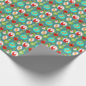 Weihnachtsfest Niedlich Baubles Gemustert Geschenkpapier (Ecke)