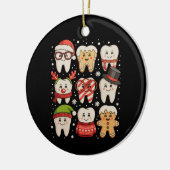 Weihnachtsfest Niedlich Zähne Zahnärztliche Weihna Keramik Ornament (Links)