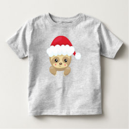 Weihnachtsfest, Niedliches Faultier, Weihnachtsman Kleinkind T-shirt
