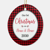 Weihnachtsfest Nonna Nonno Foto Keramik Ornament (Links)