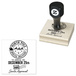 Weihnachtsfest Nordpol Gummistempel