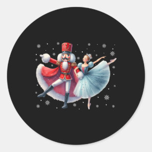 Weihnachtsfest Nutcracker Ballett Tanz Frauen Ki Runder Aufkleber