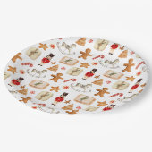 Weihnachtsfest Nutcracker Cookie Candycane Pappteller (Schrägansicht)