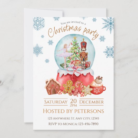 Weihnachtsfest Nutcracker Dinner Einladung (Vorderseite)