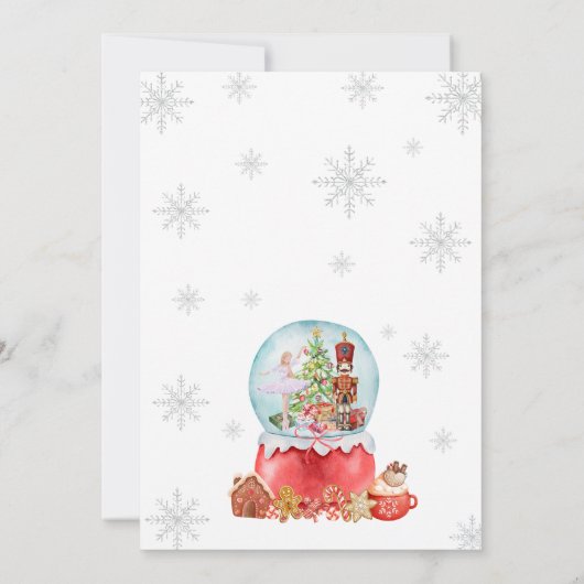 Weihnachtsfest Nutcracker Dinner Einladung (Rückseite)