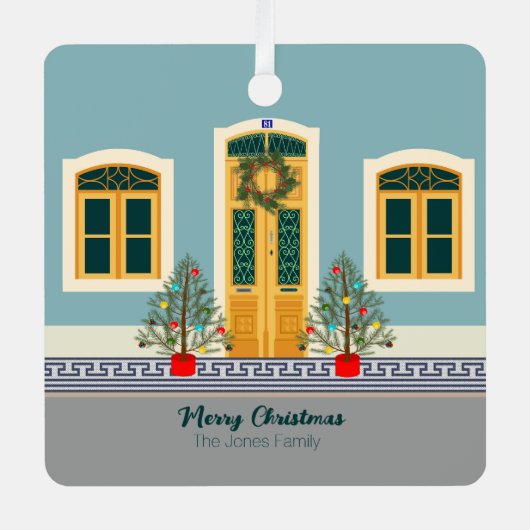 Weihnachtsfest Ornament Aus Metall (Vorderseite)