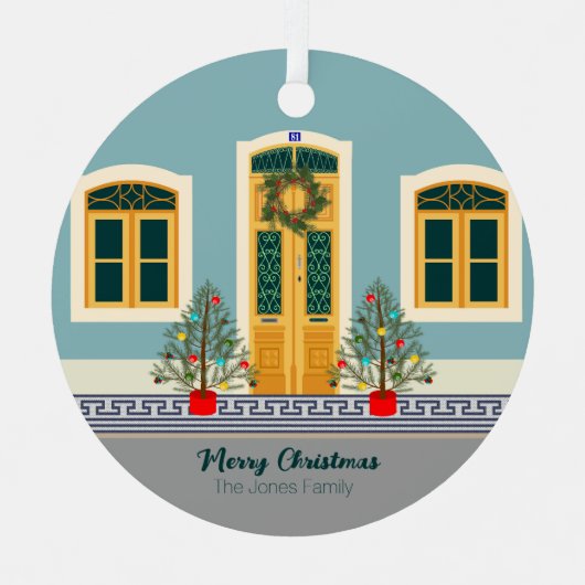 Weihnachtsfest Ornament Aus Metall (Vorderseite)