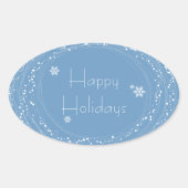 Weihnachtsfest Ovaler Aufkleber (Vorderseite)