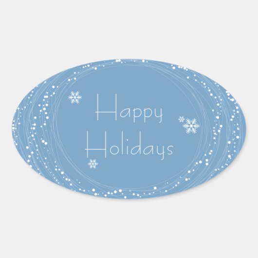Weihnachtsfest Ovaler Aufkleber (Vorderseite)