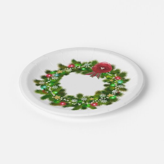 Weihnachtsfest Pappteller (Schrägansicht)