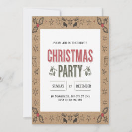 Weihnachtsfest-Party Einladung