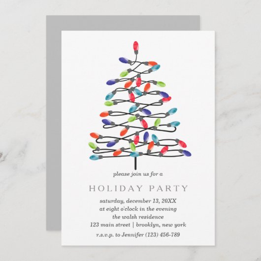 Weihnachtsfest-Party Einladung (Vorne/Hinten)