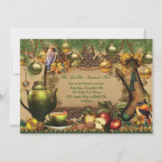 Weihnachtsfest Party Einladung (Vorderseite)