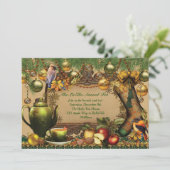 Weihnachtsfest Party Einladung (Stehend Vorderseite)