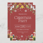 Weihnachtsfest-Party Einladung (Vorne/Hinten)