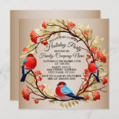 Weihnachtsfest - Party Einladung (Vorne/Hinten)