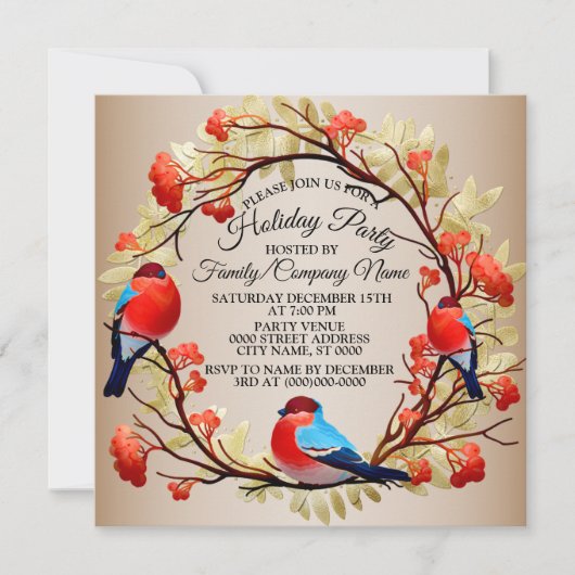 Weihnachtsfest - Party Einladung (Vorderseite)