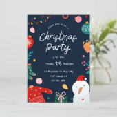 Weihnachtsfest-Party Einladung (Stehend Vorderseite)