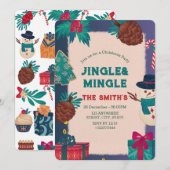 Weihnachtsfest-Party Einladung (Vorne/Hinten)