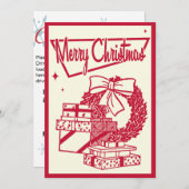 Weihnachtsfest - Party Einladung (Vorne/Hinten)