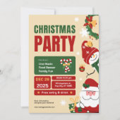 Weihnachtsfest-Party Einladung (Vorderseite)