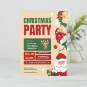 Weihnachtsfest-Party Einladung (Stehend Vorderseite)