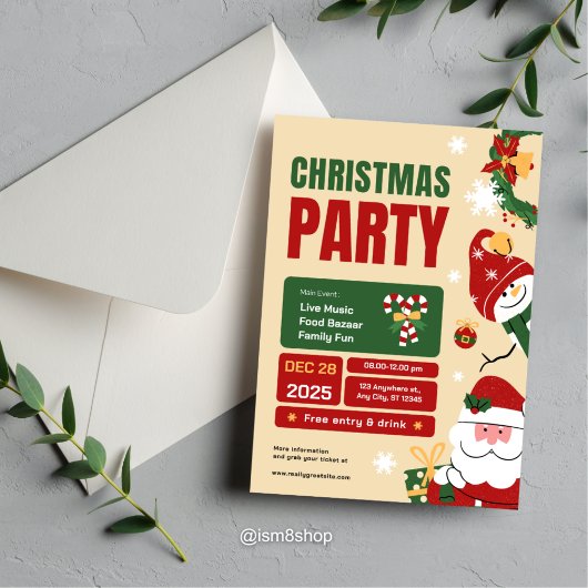 Weihnachtsfest-Party Einladung