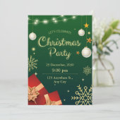 Weihnachtsfest-Party Einladung (Stehend Vorderseite)