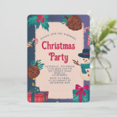 Weihnachtsfest-Party Einladung (Stehend Vorderseite)