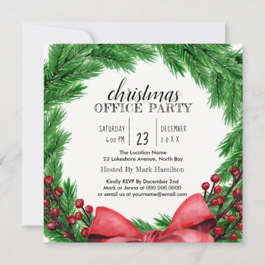Weihnachtsfest Party Einladung (Vorderseite)