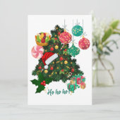 Weihnachtsfest-Party Einladung | Personalisiert (Stehend Vorderseite)