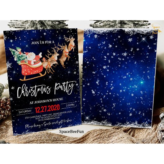 Weihnachtsfest Party Einladung Winter Weihnachtsma
