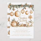 Weihnachtsfest Party Minimalistisch Elegante Einladung (Vorne/Hinten)