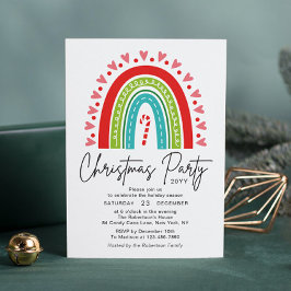 Weihnachtsfest Party Regenbogen Candy Cane Herz