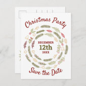 Weihnachtsfest Party Rustikale Pinienwälder Ankündigungspostkarte (Vorne/Hinten)
